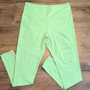 Constantly Varied Gear CVG Women's Neon Lime Green Leggings W/ Pockets - Medium